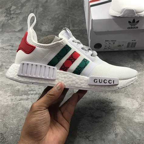 gucci adidas nmd white bee|Adidas x Gucci NMD price.